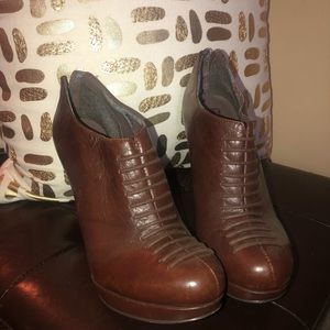 MRKT Brown Leather Ankle Boots